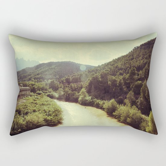 Between Mountains Rectangular Pillow