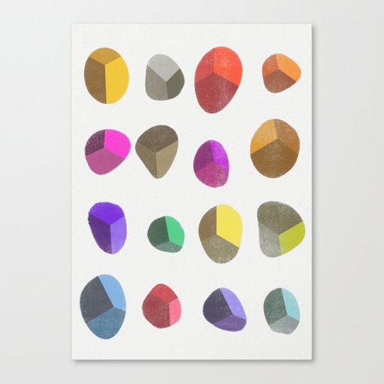 Painted Pebbles 2 Canvas Print