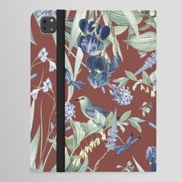 Exotic Wildlife Floral Garden on Sienna iPad Folio Case