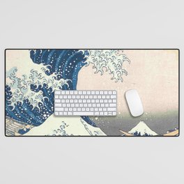  Hokusai -36 views of the Fuji  1 The Great Wave off Kanagawa  Desk Mat