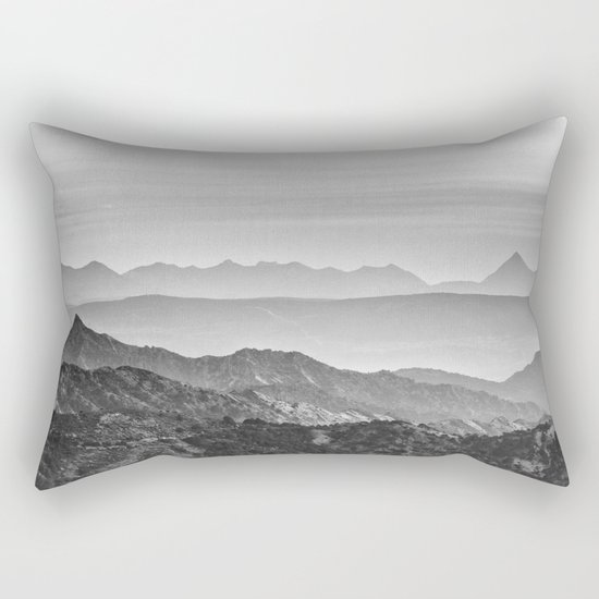 "Mountain dreams". At sunset. BW Rectangular Pillow