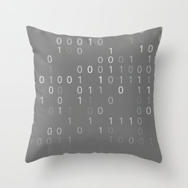 Background from set of binary code Throw Pillow