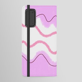 Pink abstract pastel watercolor art Android Wallet Case