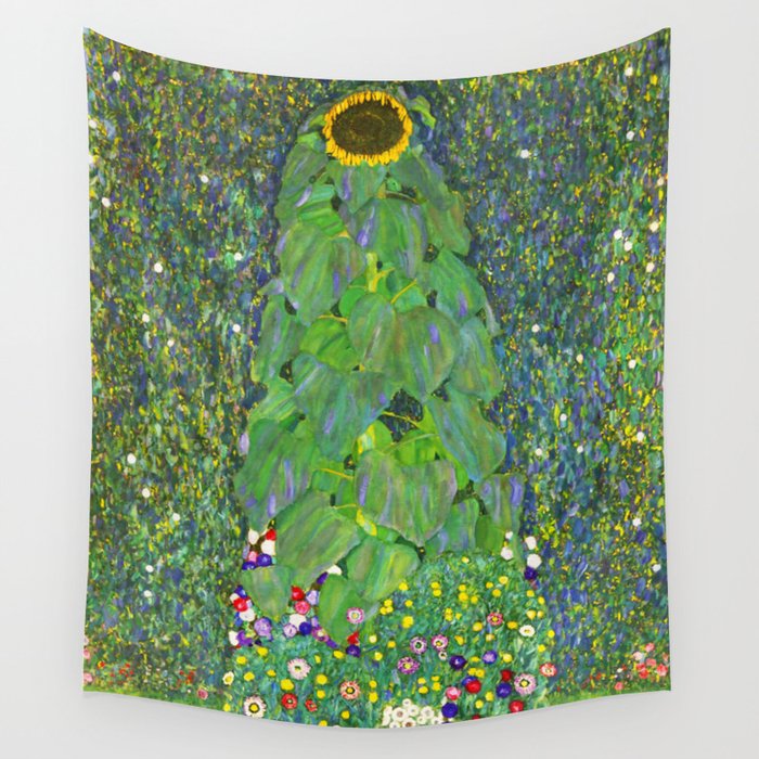 Sunflower - Gustav Klimt Wall Tapestry