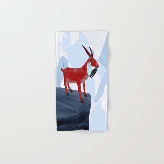Mountain Goat Design Hand & Bath Towel