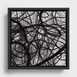 Origins 28. Abstract Drawing.  Framed Canvas