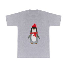 Cute watercolor merry christmas xmas penguin T Shirt
