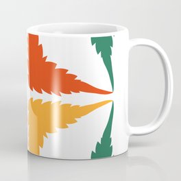 Cannabis Leaf Squares (Green Orange Yellow) Coffee Mug
