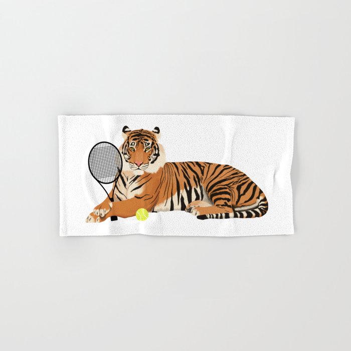 Tennis Tiger Hand & Bath Towel