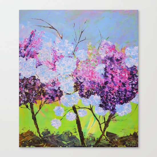 lilac painted Canvas Print
