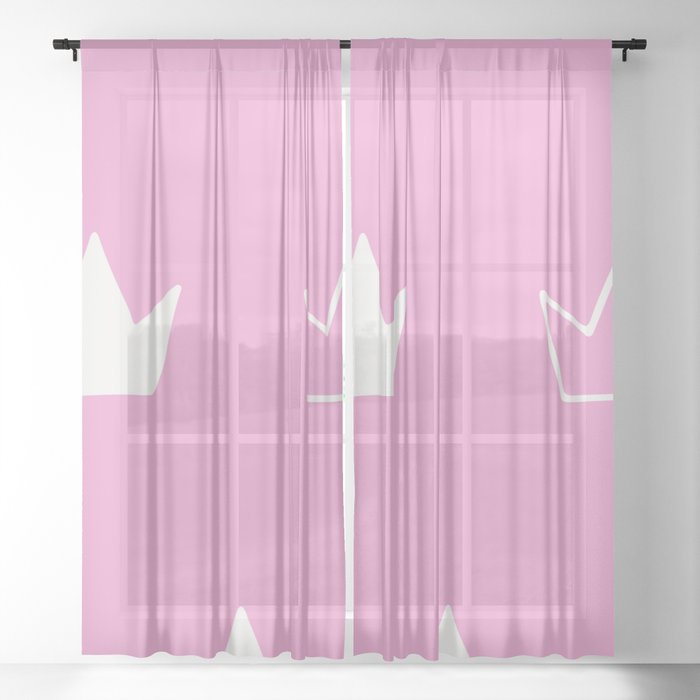 Pattern crown Sheer Curtain