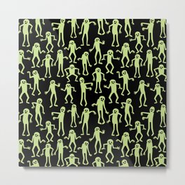 Zombie Dance Metal Print | Dance, Monsters, Zombie, Undead, Funny, Drawing, Stickmen, Pattern, Silly, Vector 