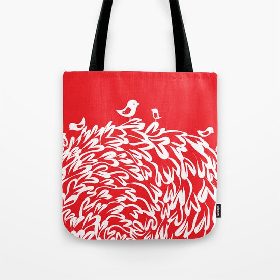 Red Birds Tote Bag
