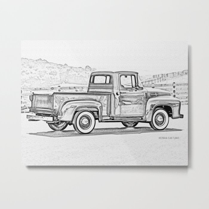 1956 F100 Pickup Truck Metal Print