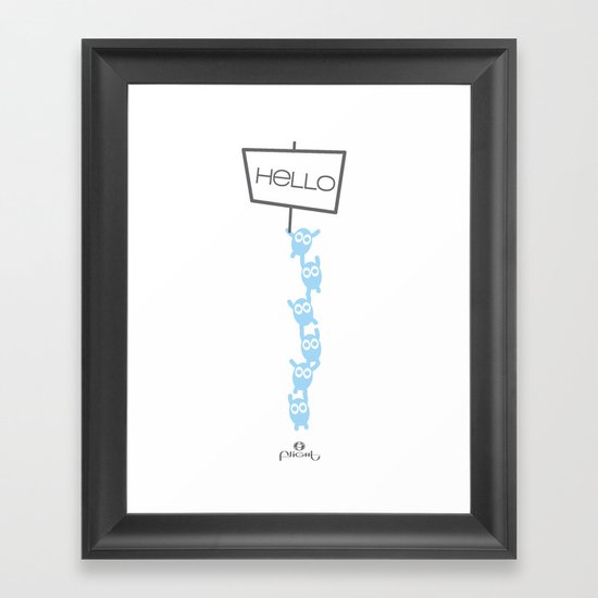 Hello Framed Art Print