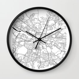 Glasgow city map Wall Clock