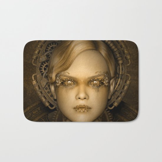 Steampunk female machine Bath Mat
