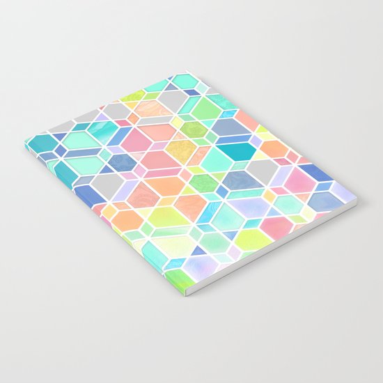 Rainbow Cubes & Diamonds Notebook