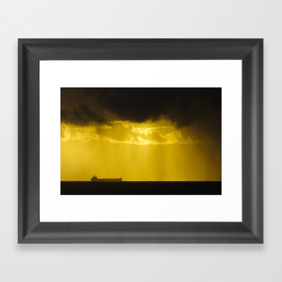 Ships In A Storm Framed Art Print