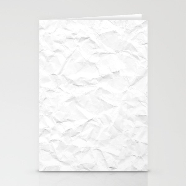 White crumpled paper Stationery Cards