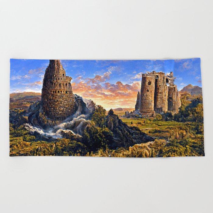 The Valley of Towers Beach Towel