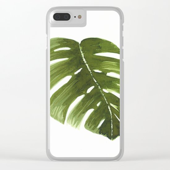 Nature leaves I monstera Clear iPhone Case