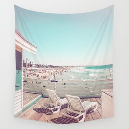 Crystal Pier Cottages at Pacific Beach, San Diego, California Wall Tapestry