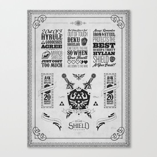 Legend of Zelda - The Hylian Shield Foundry Canvas Print