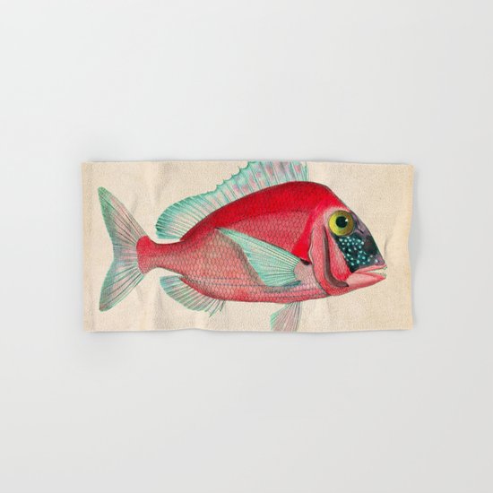 Red Fish Hand & Bath Towel