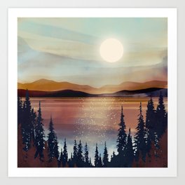 Summer Lake Sunset Art Print