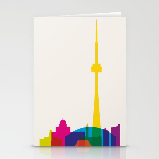 Shapes of Toronto. Accurate to scale Stationery Cards