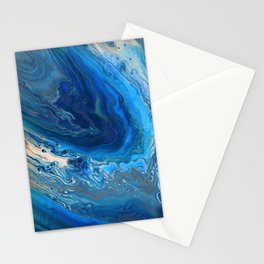 Blue Marble Agate Texture Stationery Card