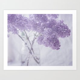 First Love - Pastel Purple Lilac Floral Decor Art Print