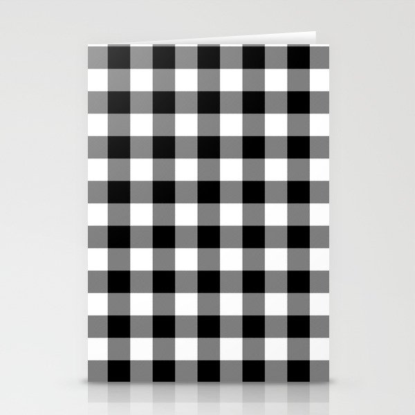 Gingham (Black/White) Stationery Cards