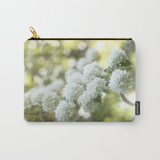 White Hydrangea at beautiful backlight- Flowers Floral Carry-All Pouch