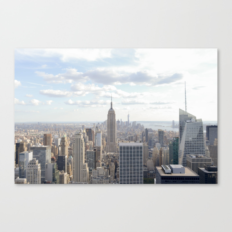 Manhattan Skyline View Canvas Print By Eliphotography Society6