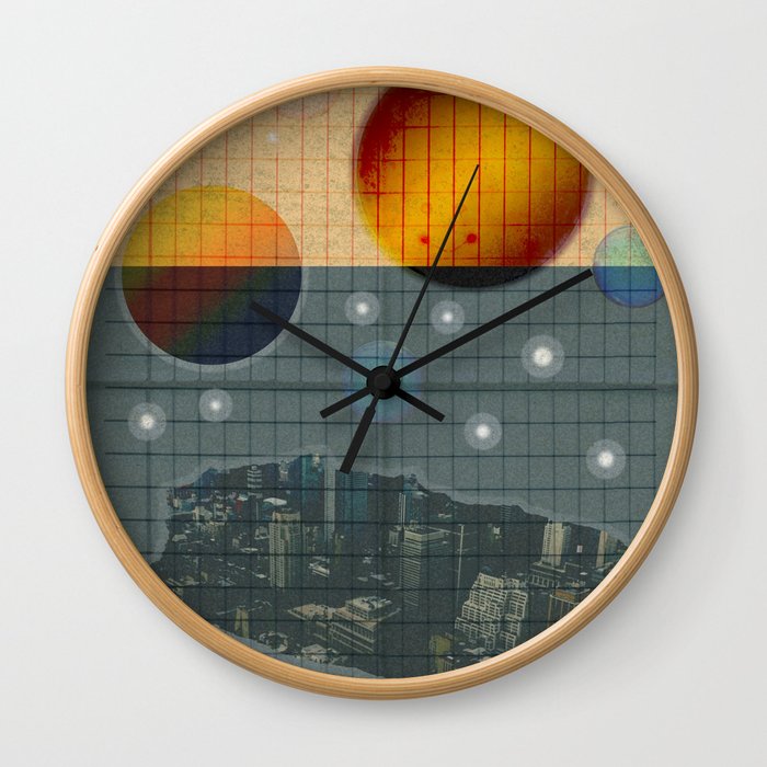 Collage NightSky Wall Clock