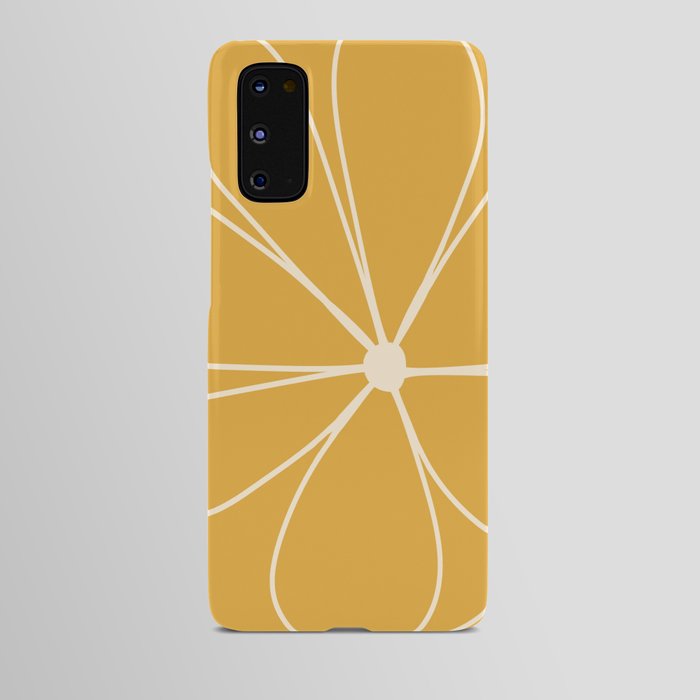 Daisy Line Abstract - Golden Yellow Android Case