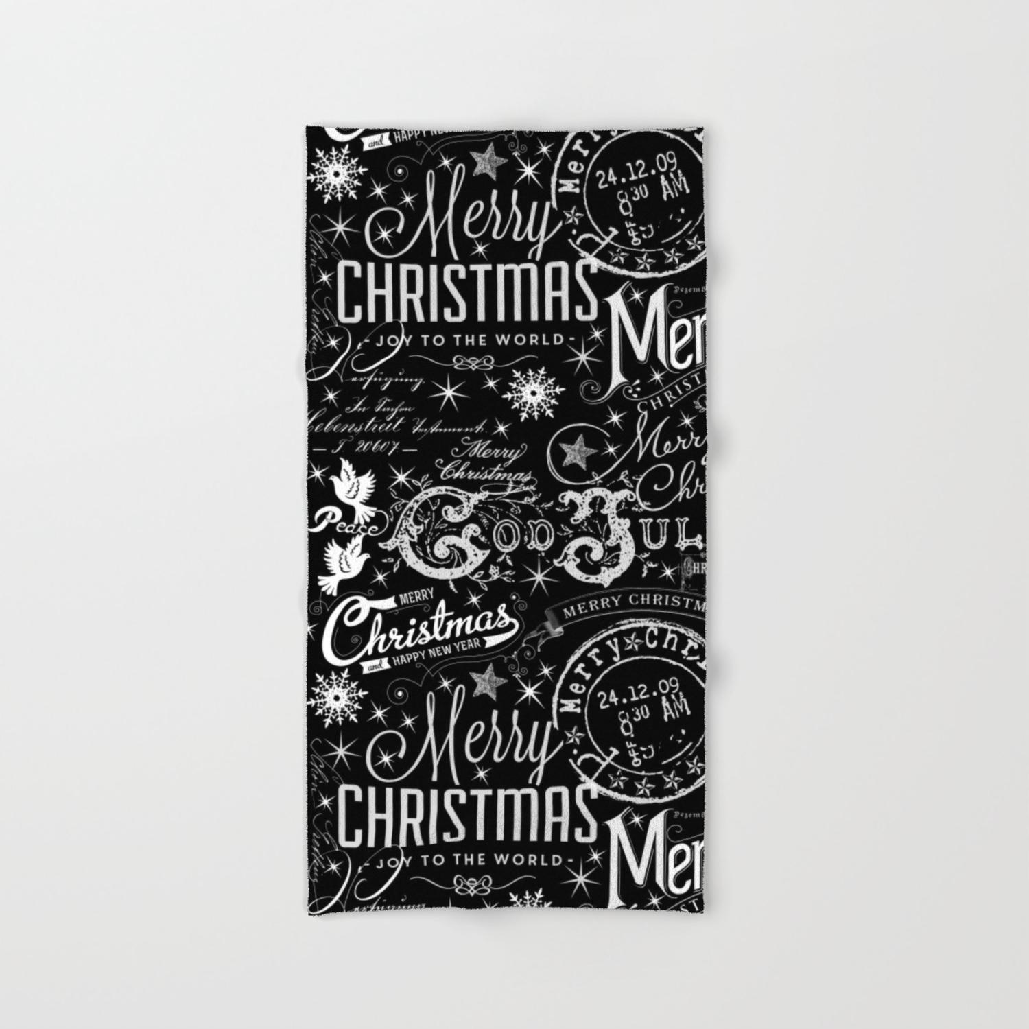 christmas bath hand towels