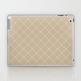 Diamond Grid Pattern (white/tan) Laptop Skin