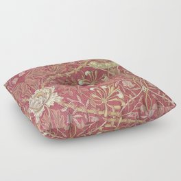 William Morris Honeysuckle & Tulip Brick Russet Floor Pillow