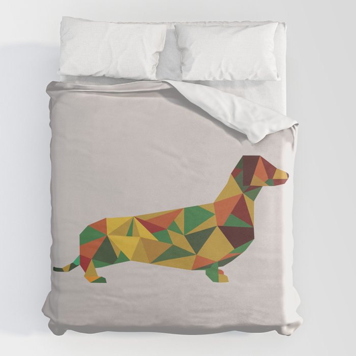 Sausage dog duvet top cover king