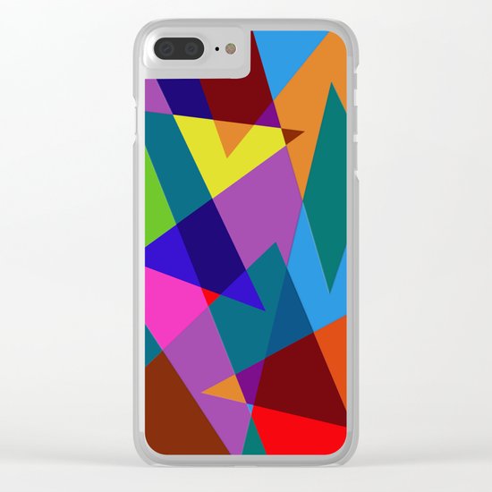 Abstract #342 Shapes & Colors Clear iPhone Case