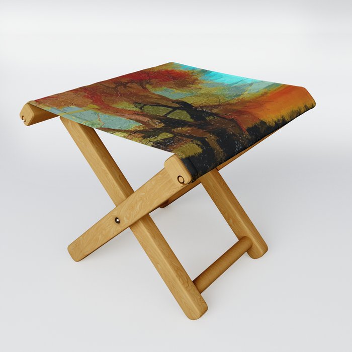 Southwestern Red Tree Folding Stool