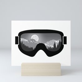 Moonrise Goggles - B+W - Black Frame | Goggle Designs | DopeyArt Mini Art Print