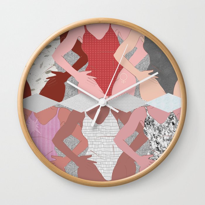 My Thighs Rub Together & I'm OK With That - Positive Body Image Digital Illustration Wall Clock