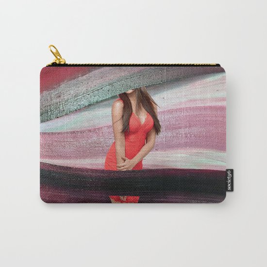 Woman in red clothes Carry-All Pouch