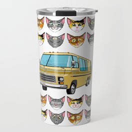 Happy Camper Travel Mug | Vintage, Happy, Camper, Digital, Corgi, Happycamper, Typography, Cats, Cheerful, Pattern 