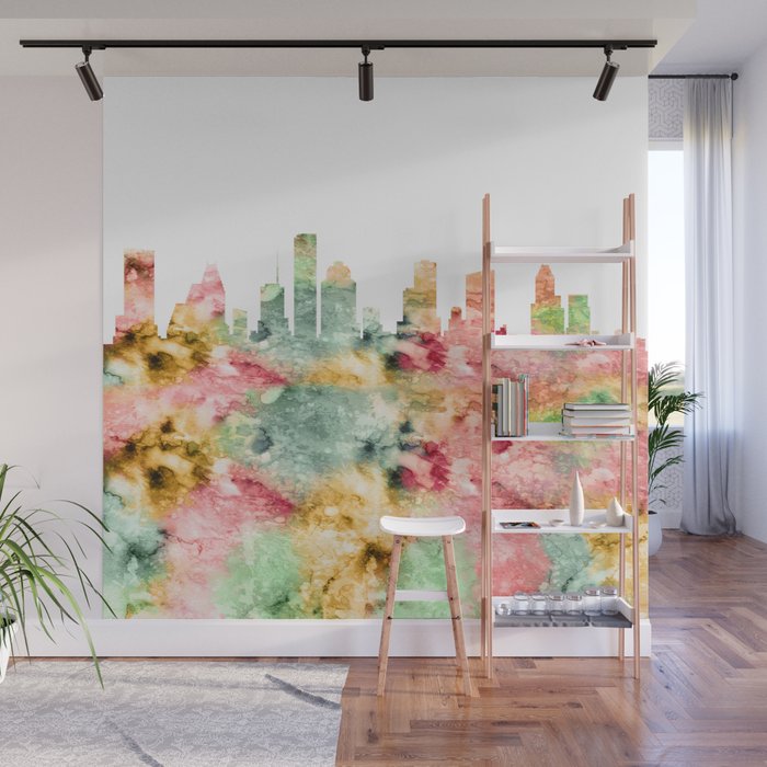Houston City Skyline Texas Wall Mural By Atw