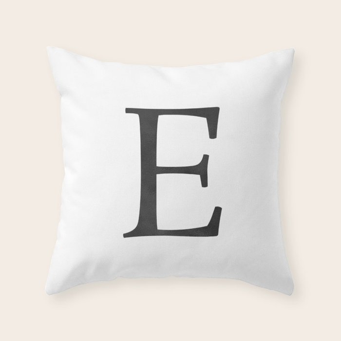 letter throw pillow